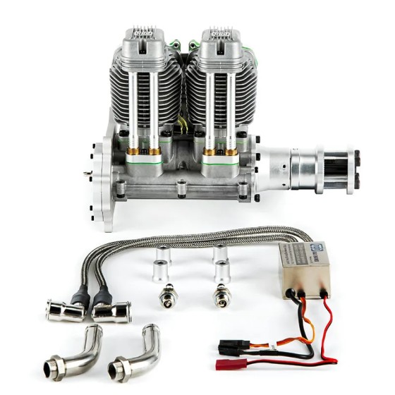 New NGH GF60i2 60cc Linear Double Cylinder 4-stroke Gasoline Engine for Fixed-wing UAV Parts